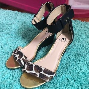 Wedge Giraffe print sandal